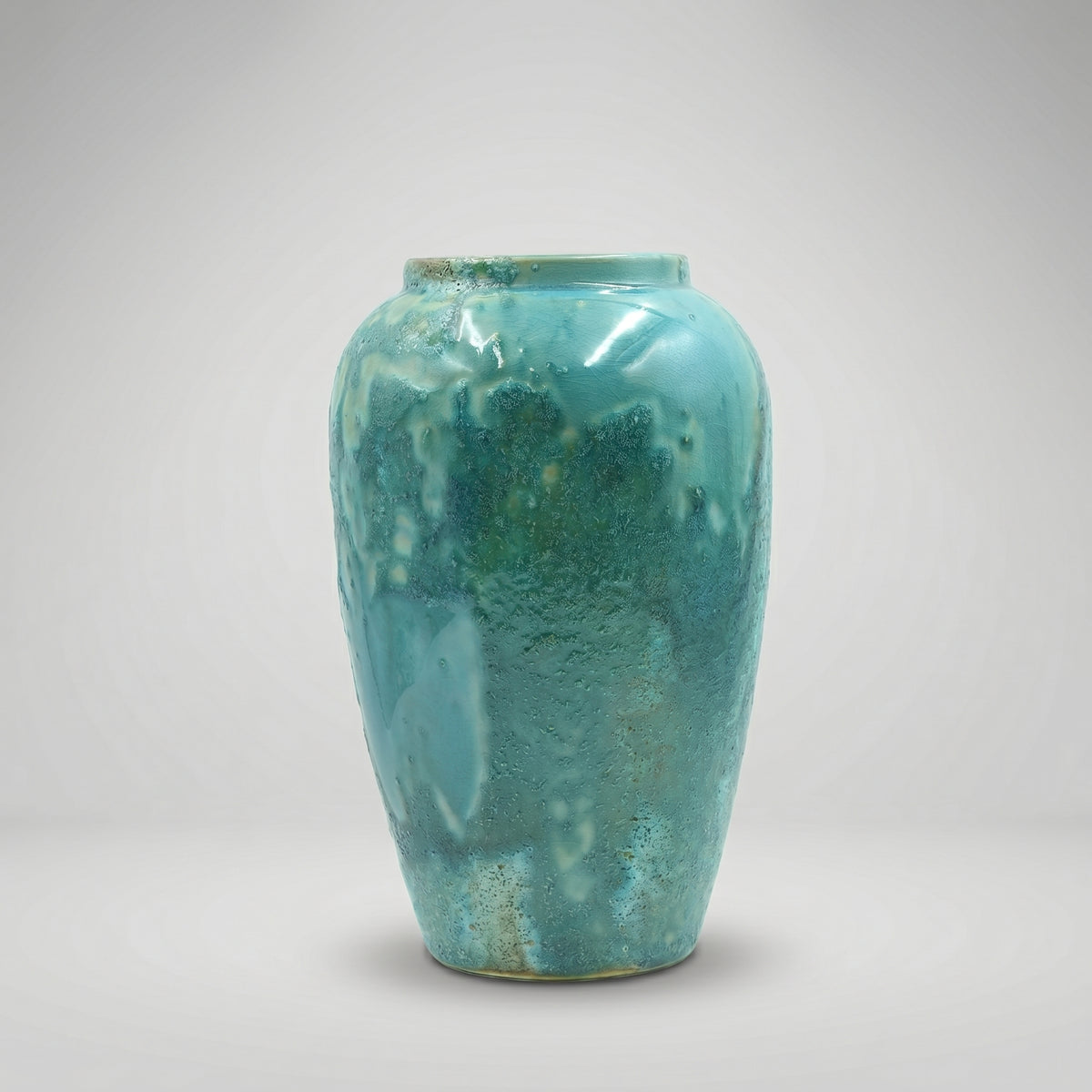 Green Glaze Ceramic Jar Vase (medium) By Zodiya