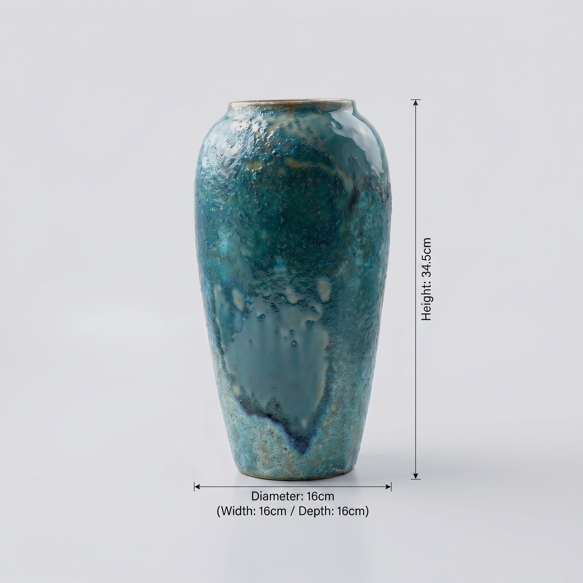 Seafoam Large Ceramic Flower Vase By Zodiya