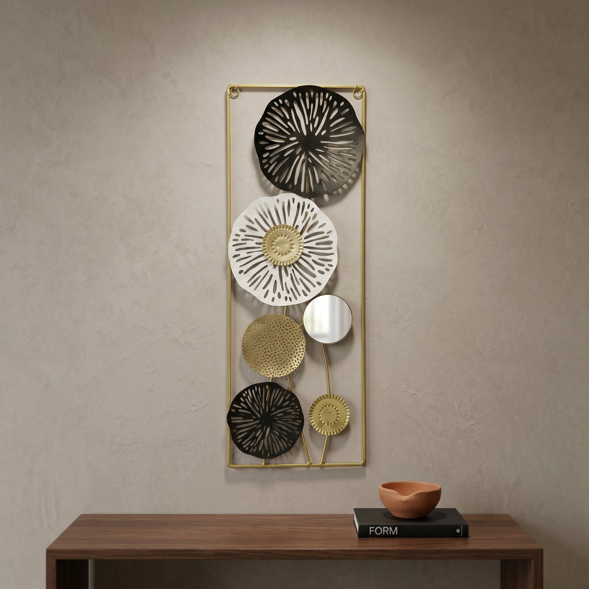 Black and Gold Metal Wall Frame By Zodiya