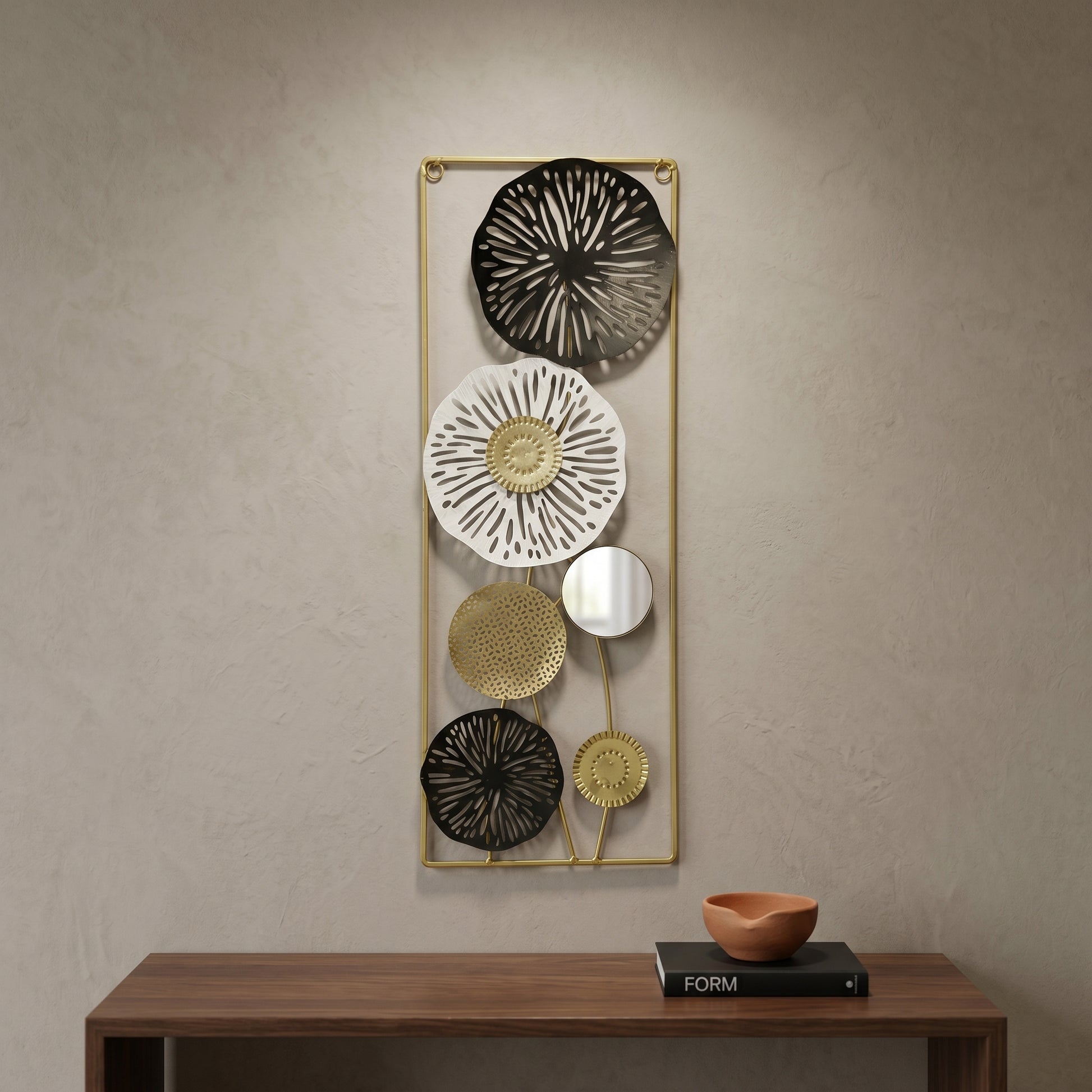Black and Gold Metal Wall Decoration By Zodiya-1