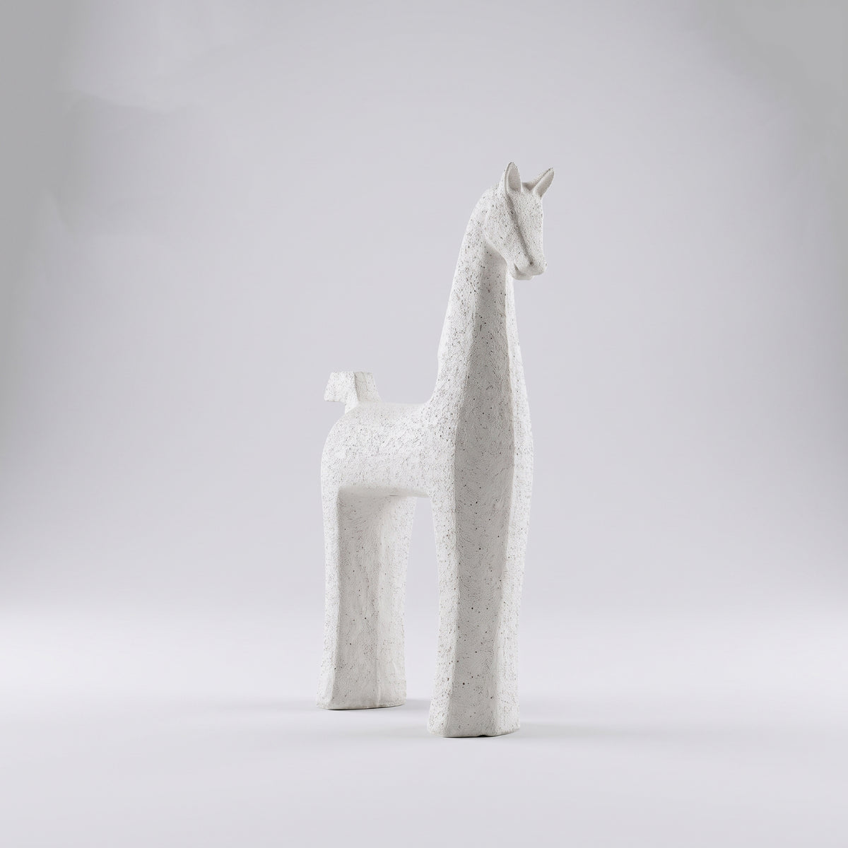 White Ceramic Large Animal Decor By Zodiya