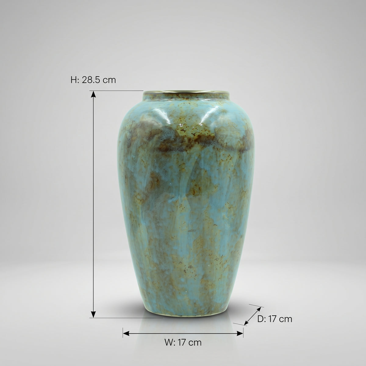 Stone Grey Medium Ceramic Flower Vase  By Zodiya