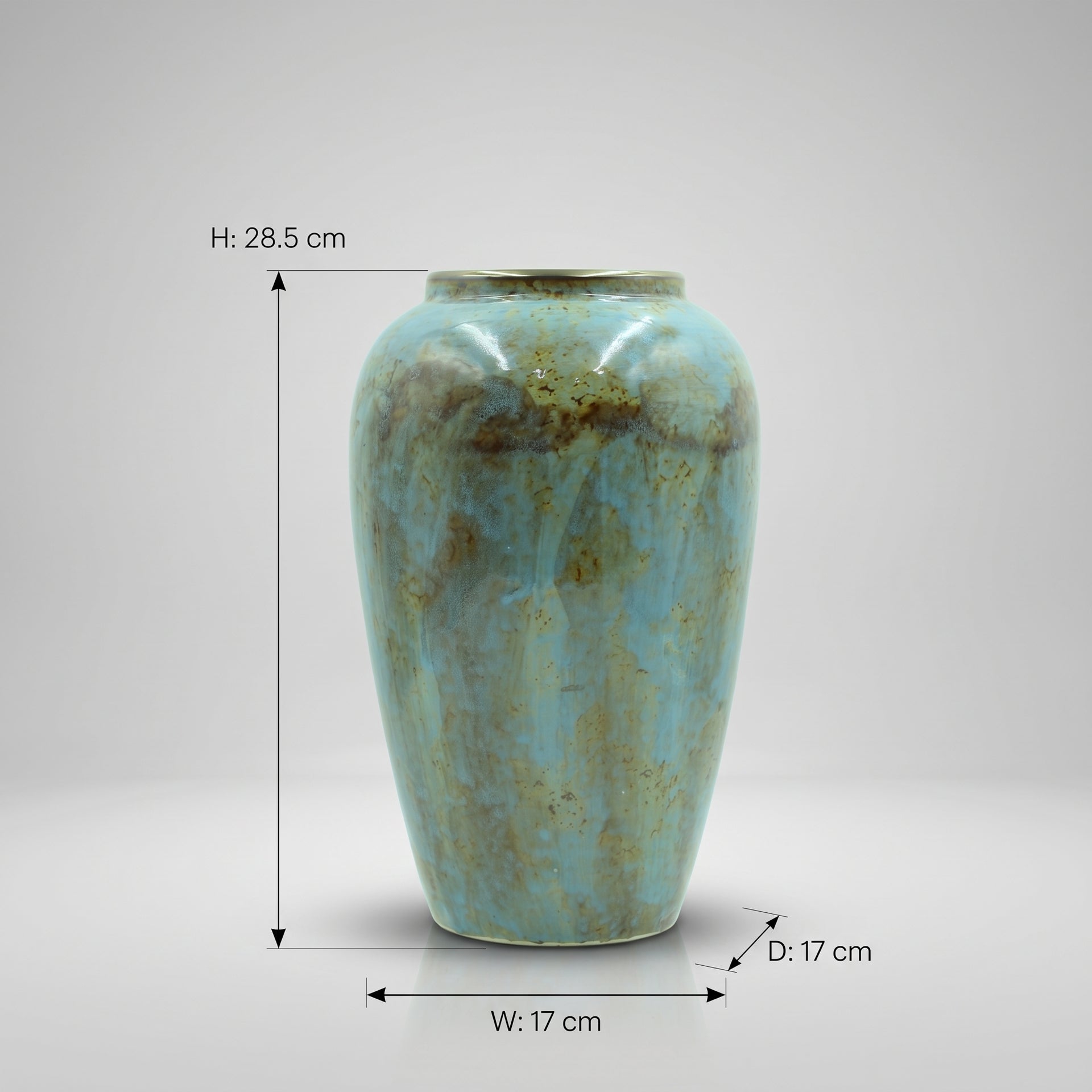 Stone Grey Medium Ceramic Flower Vase  By Zodiya