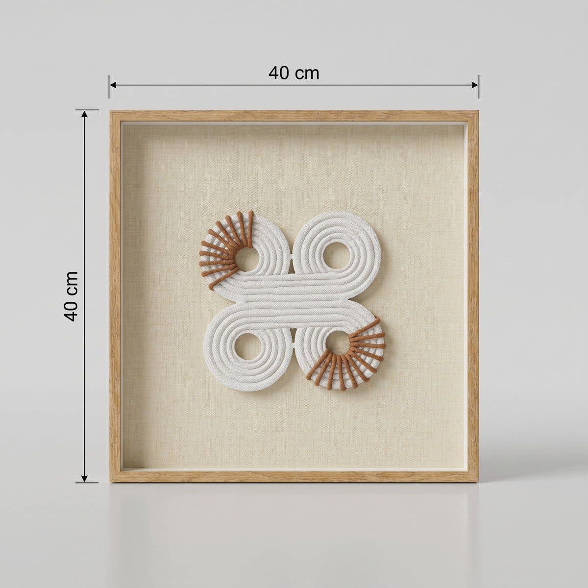 Wooden Wall Frame (3D Rope Knot) By Zodiya