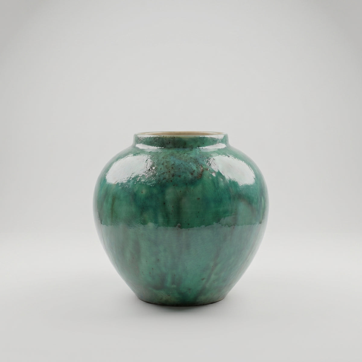 Green Glaze Ceramic Jar Vase(large) By Zodiya