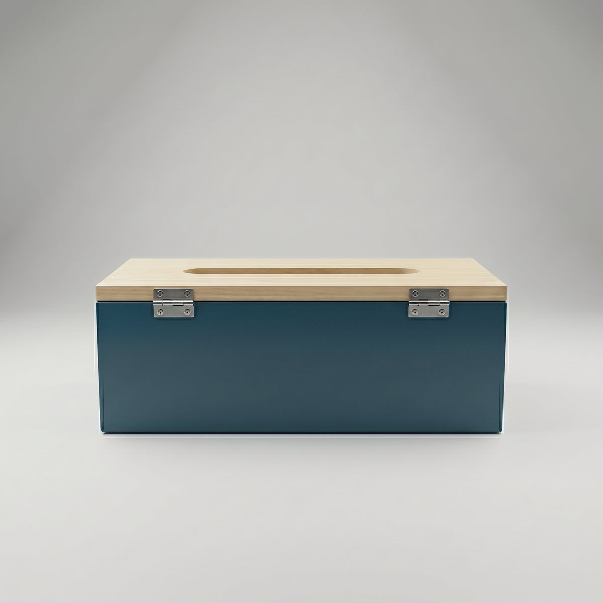 Blue Wooden Tissue Box By Zodiya