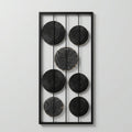 Multi Color Metal Wall Decor in Black Frame By Zodiya