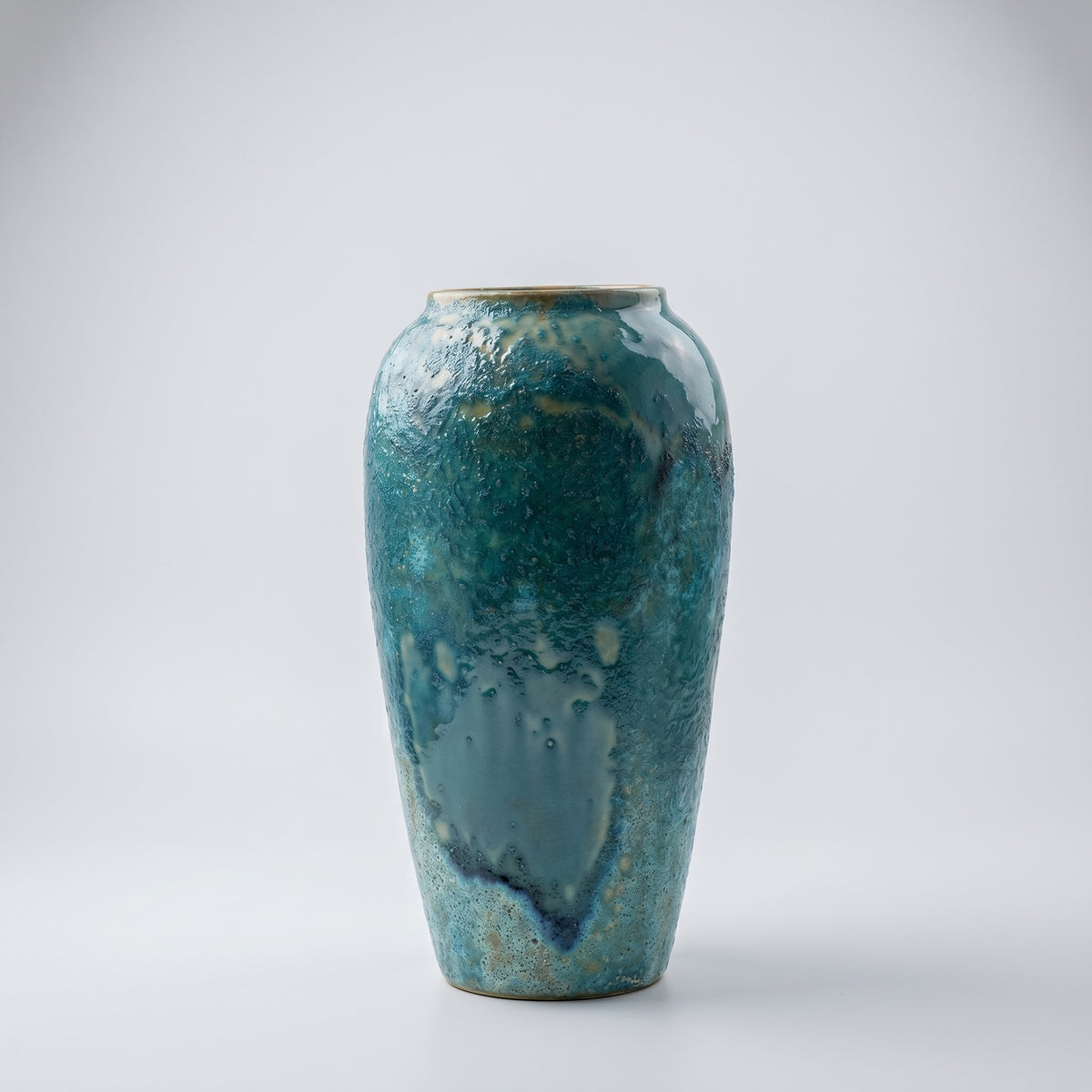 Green Glaze Ceramic Jar Vase (large) By Zodiya