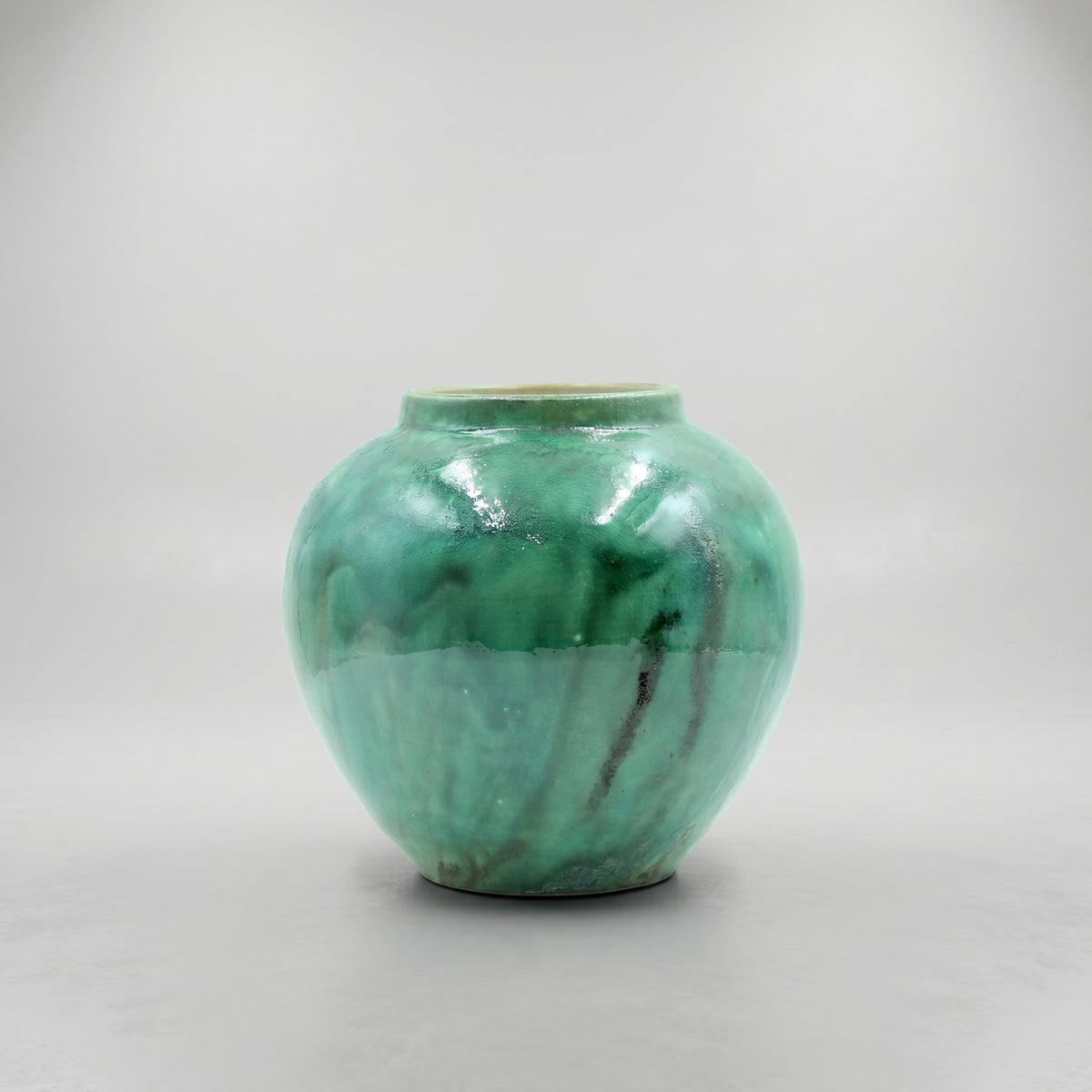 Green Glaze Ceramic Jar Vase(large) By Zodiya