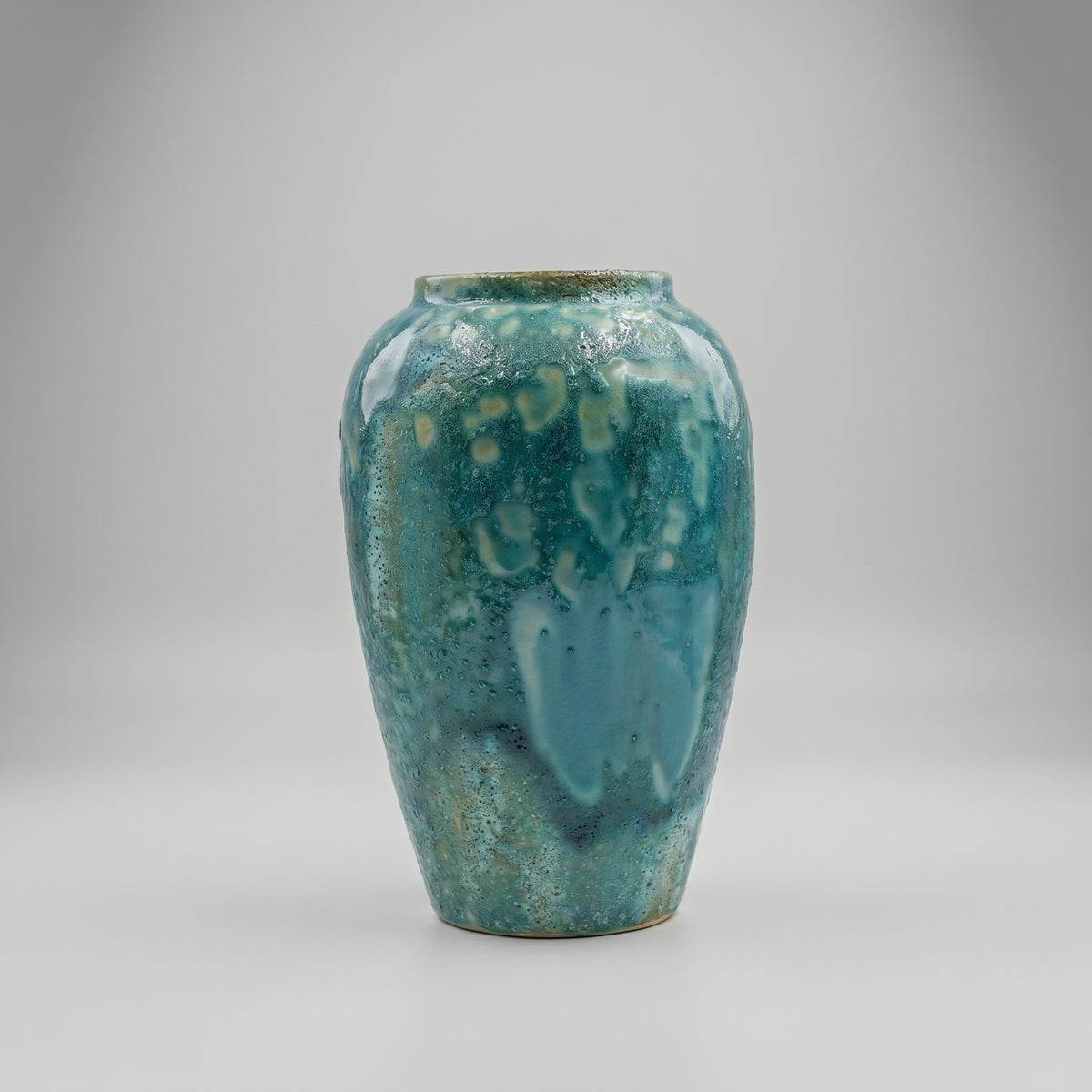 Green Glaze Ceramic Jar Vase (medium) By Zodiya