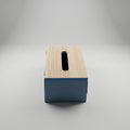 Blue Wooden Tissue Box By Zodiya