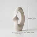 Beige Center-cut Ceramic Vase By Zodiya