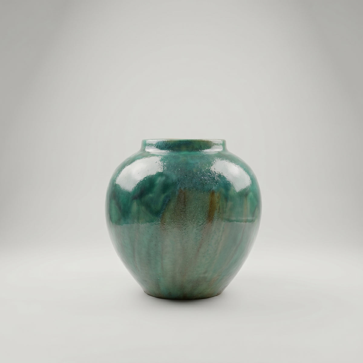Green Glaze Ceramic Jar Vase(large) By Zodiya