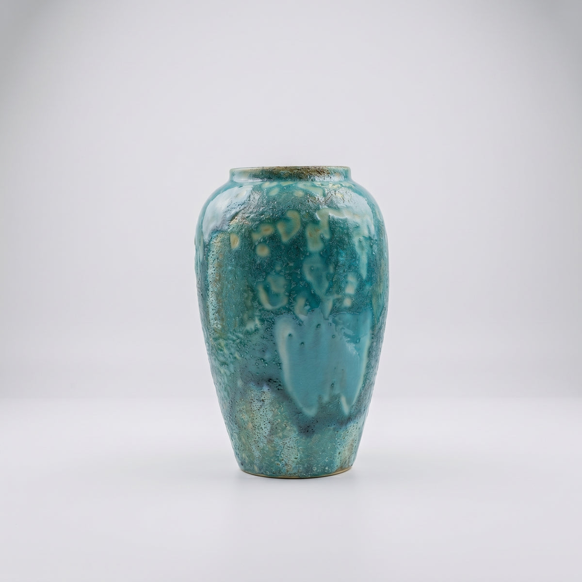 Green Glaze Ceramic Jar Vase (medium) By Zodiya