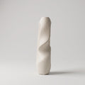 Beige Center-cut Ceramic Vase By Zodiya