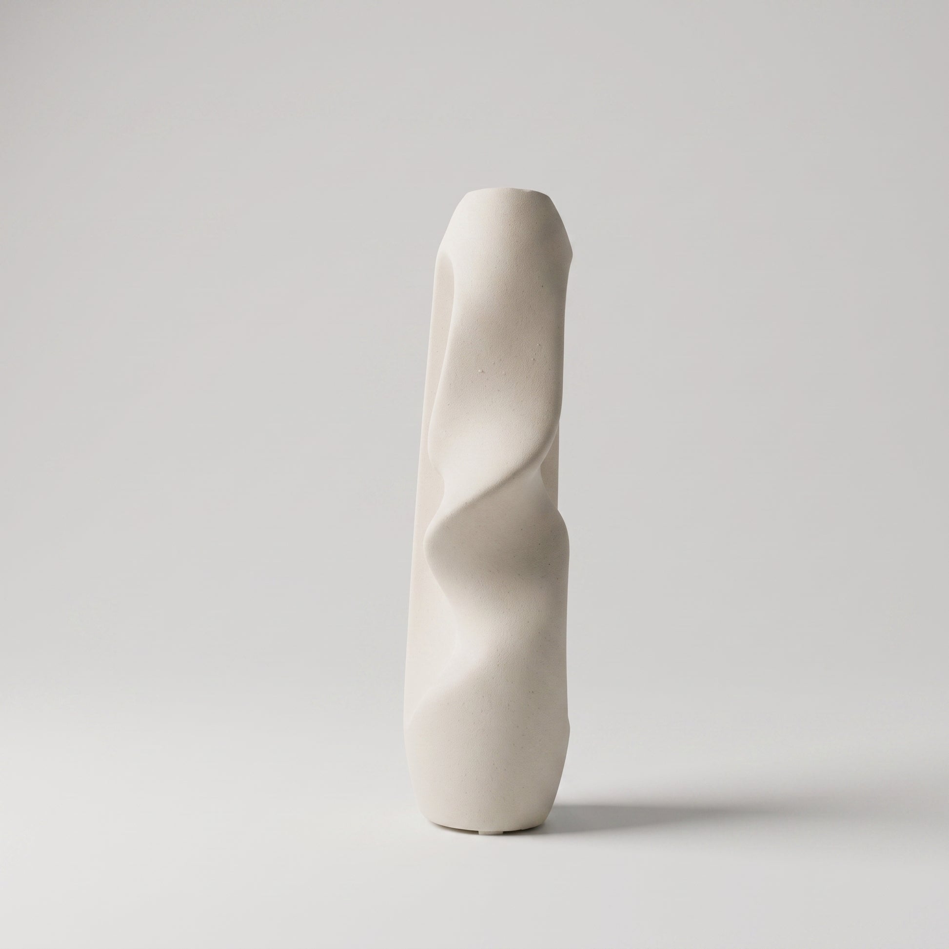 Beige Minimalist Ceramic Vase By Zodiya-3