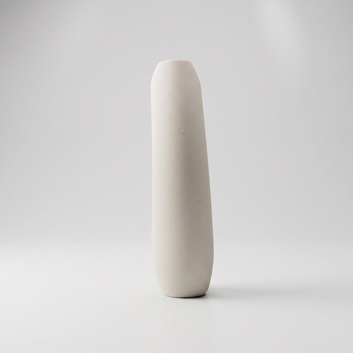 Beige Center-cut Ceramic Vase By Zodiya