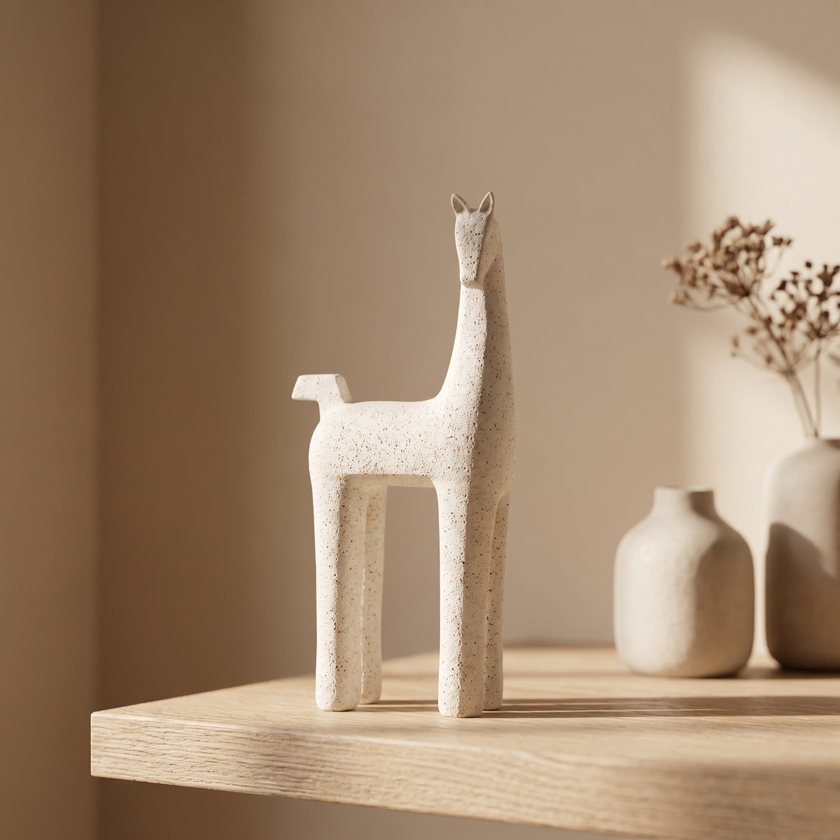 Beige Ceramic Animal Decor By Zodiya