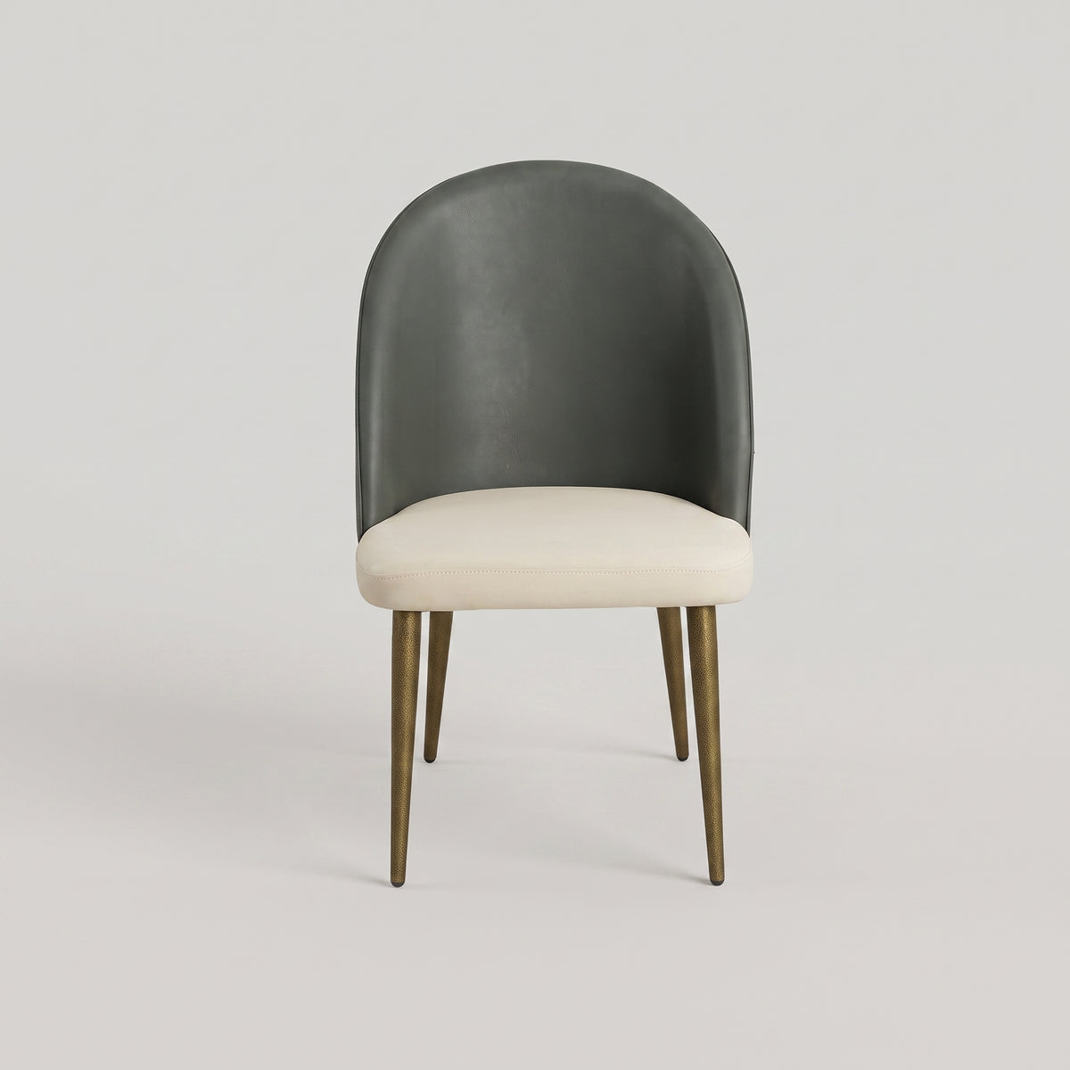 Green Leather Dining Arm Chair by Zodiya
