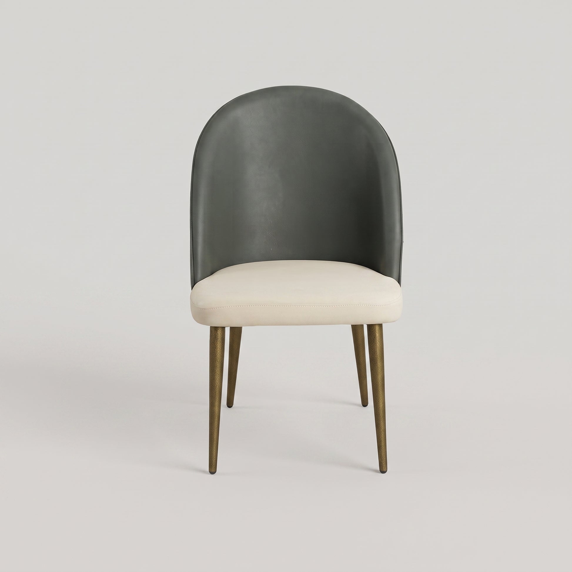 Green Leather Dining Arm Chair by Zodiya-5