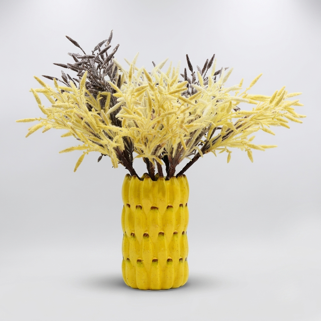 Yellow Flower Vase (large) by Zodiya