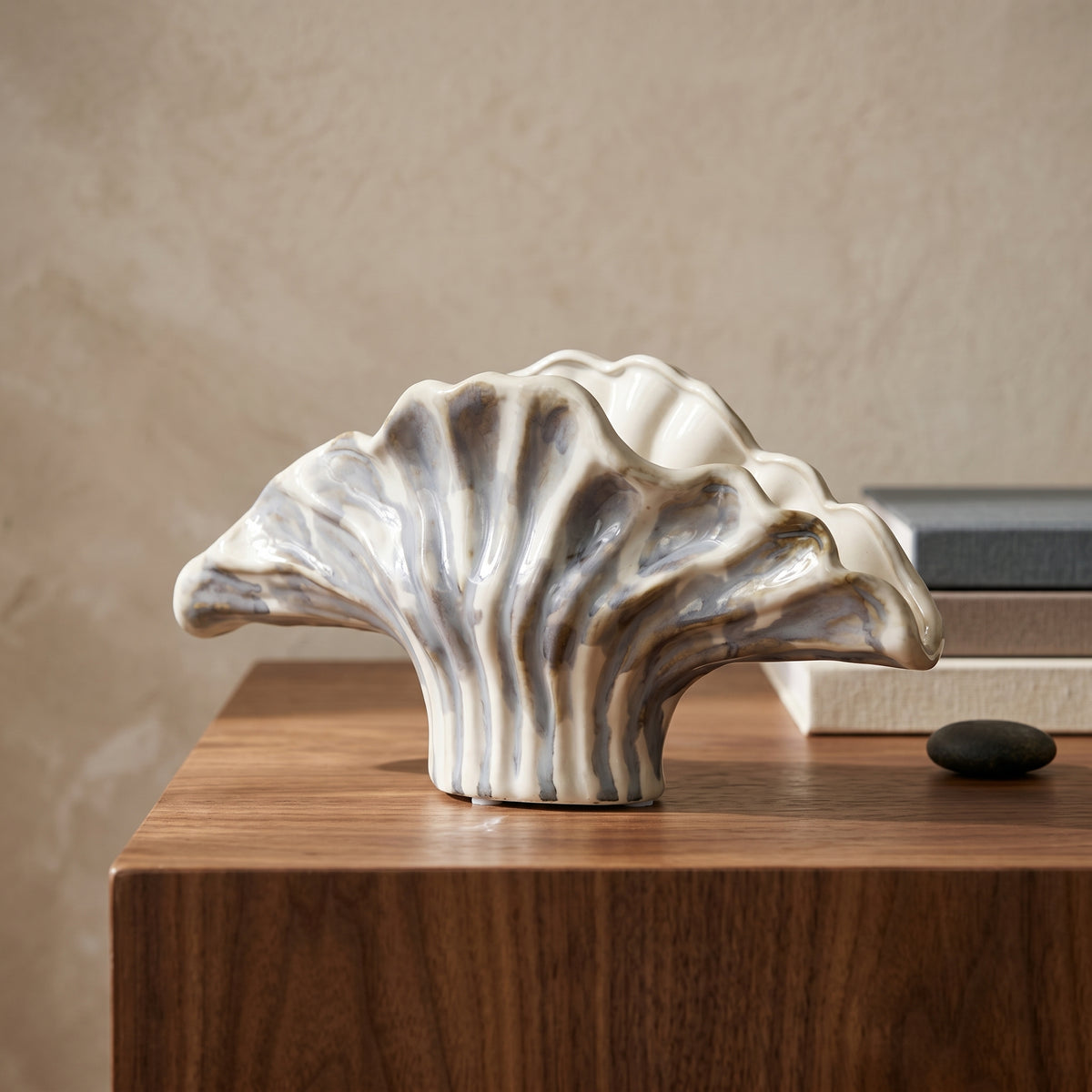Petal Shape Small Ceramic Flower Vase By Zodiya