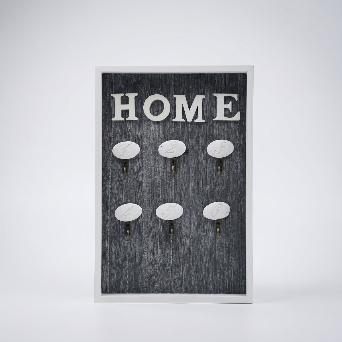 Black and White Wooden Key Holder Stand By Zodiya