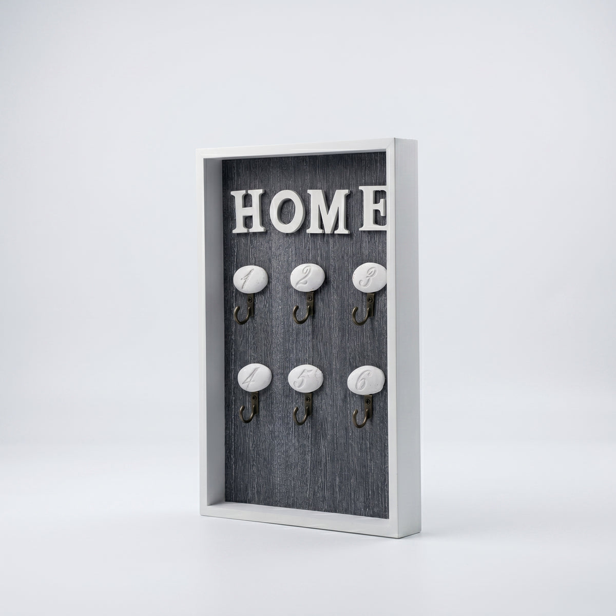 Black and White Wooden Key Holder Stand By Zodiya