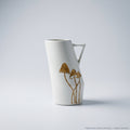 White Slanted Ceramic Flower Vase By Zodiya