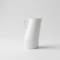 White Slanted Ceramic Flower Vase By Zodiya