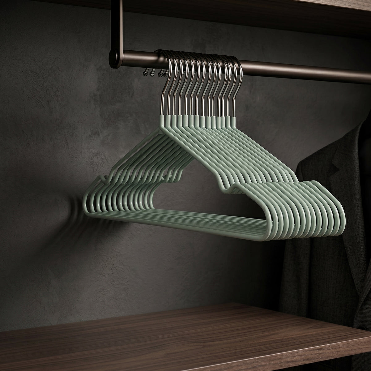 Green Metal Cloth Hanger By Zodiya
