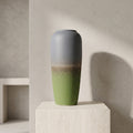 Sage Green and Grey Large Ceramic Flower Vase By Zodiya
