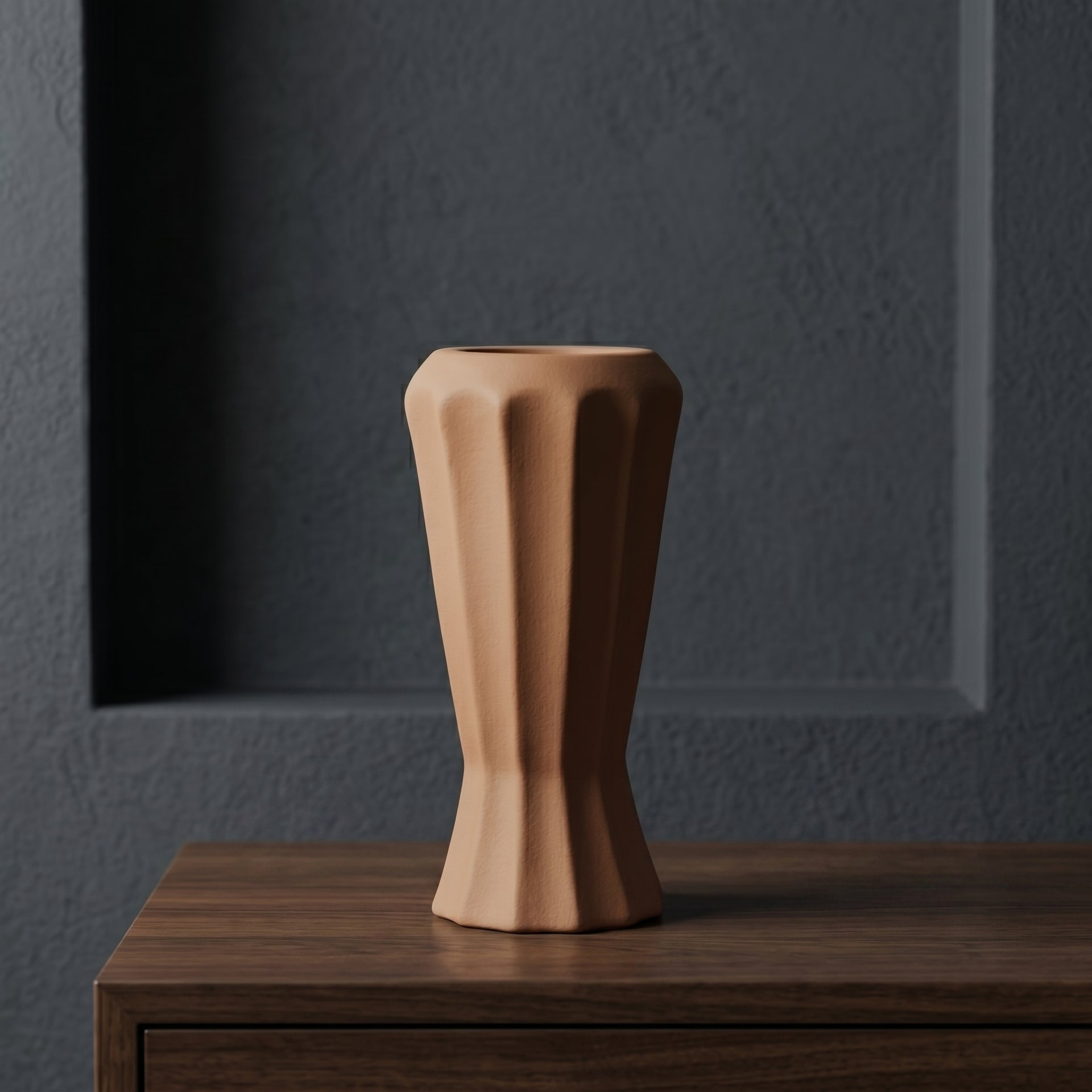 Brown Large Flower Vase by Zodiya
