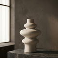 Off-White Ceramic Totem Vase by Zodiya