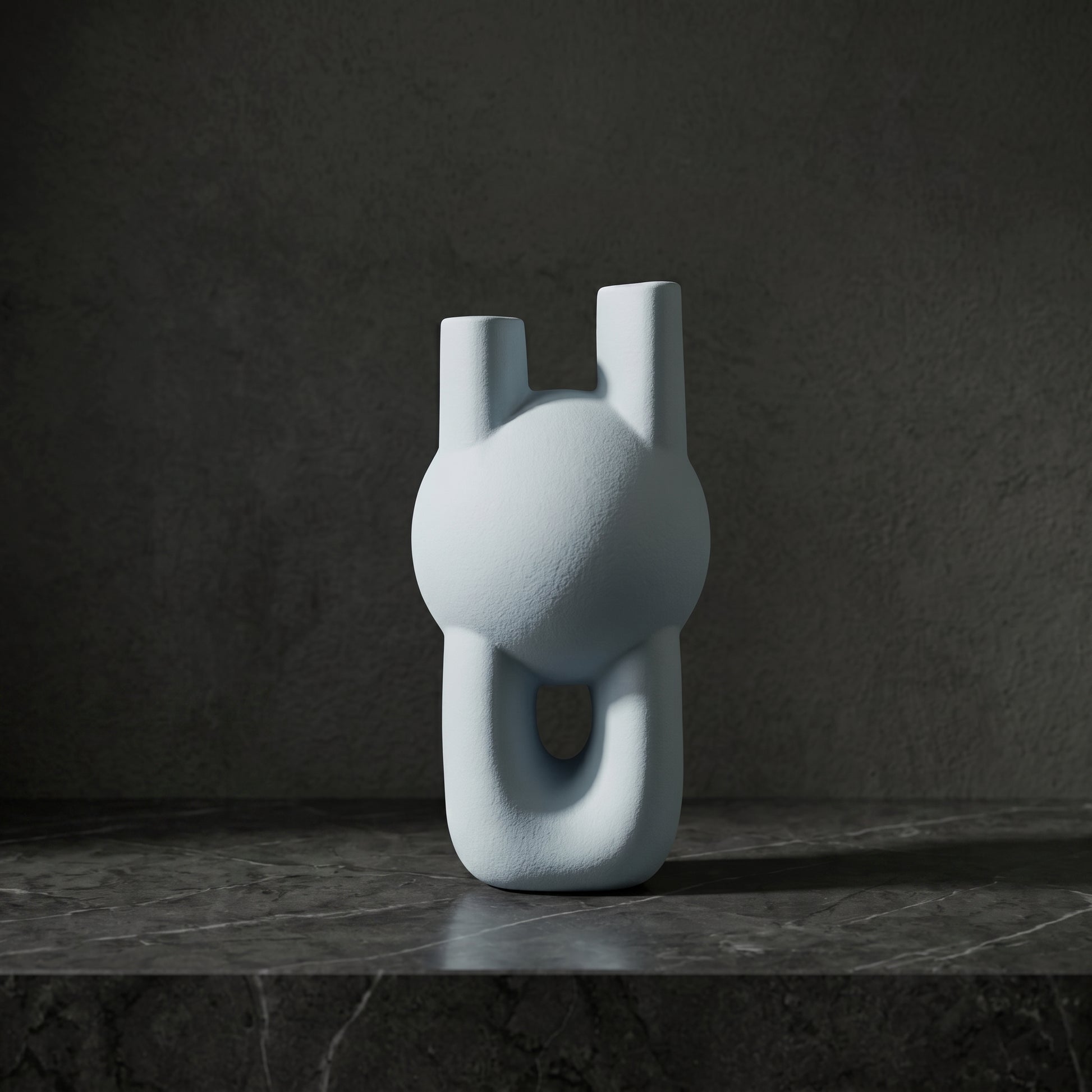 Pale Blue-Grey Flower Vase by Zodiya-1