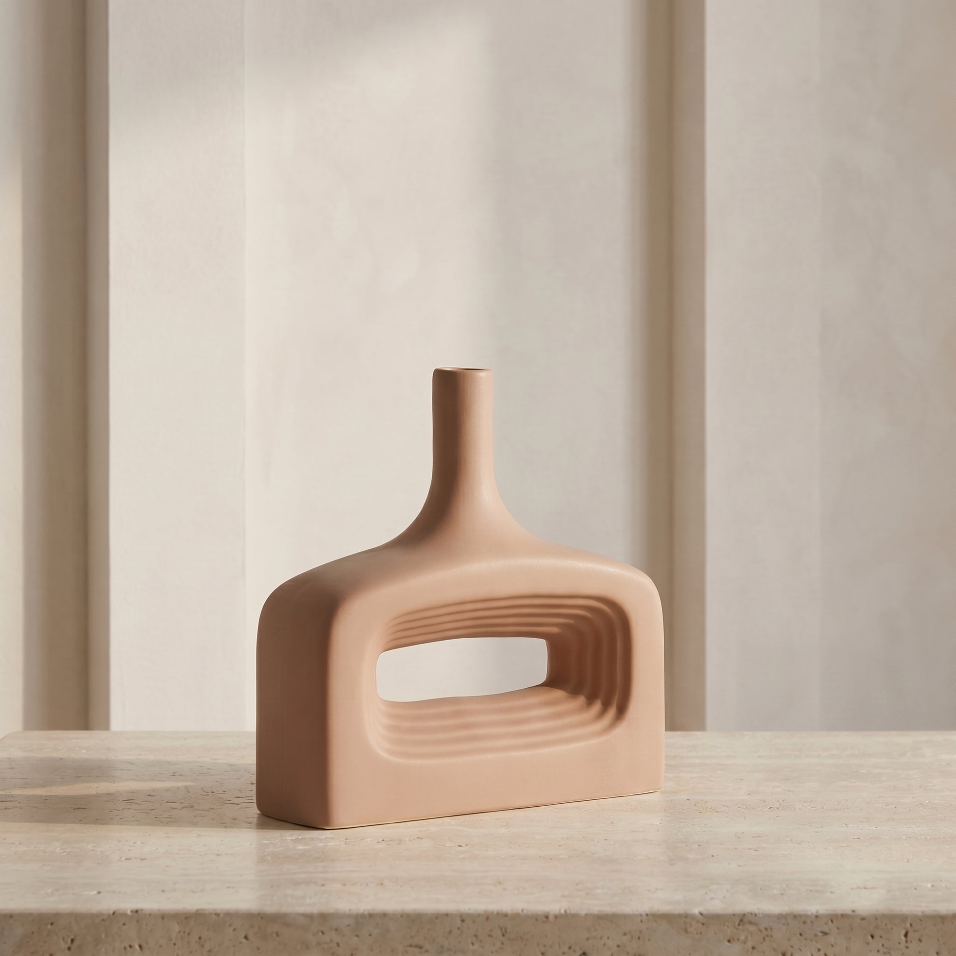 Central Cut-out Ceramic Flower Vase by Zodiya-6