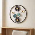Round Floral Metal Wall Decor By Zodiya