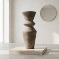 Grey Rustic Ceramic Flower Vase By Zodiya