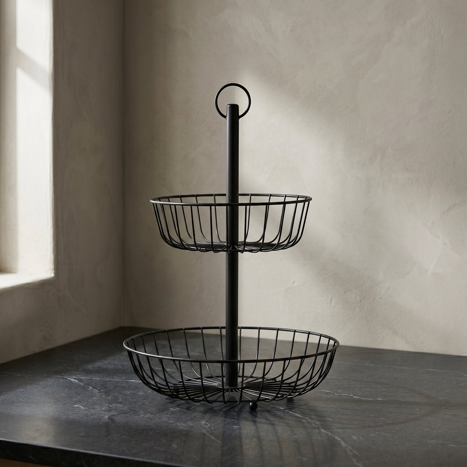 2 Tier Round Fruit Basket by Zodiya
