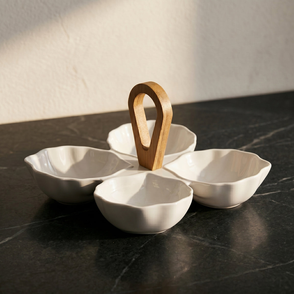 White Serving Platter Set by Zodiya