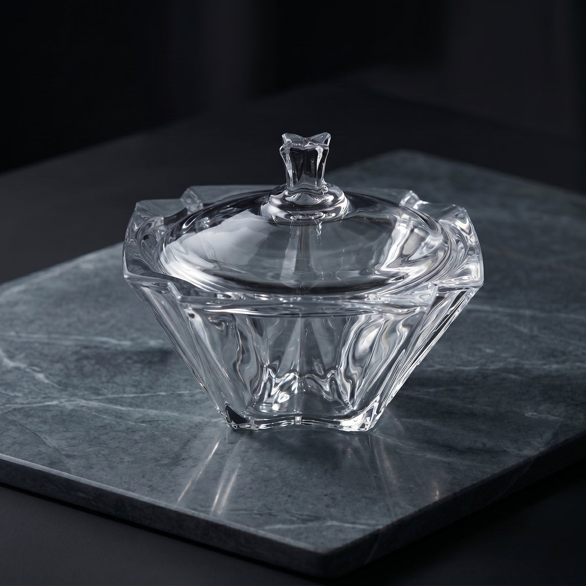 Clear Glass Candy Bowl by Zodiya
