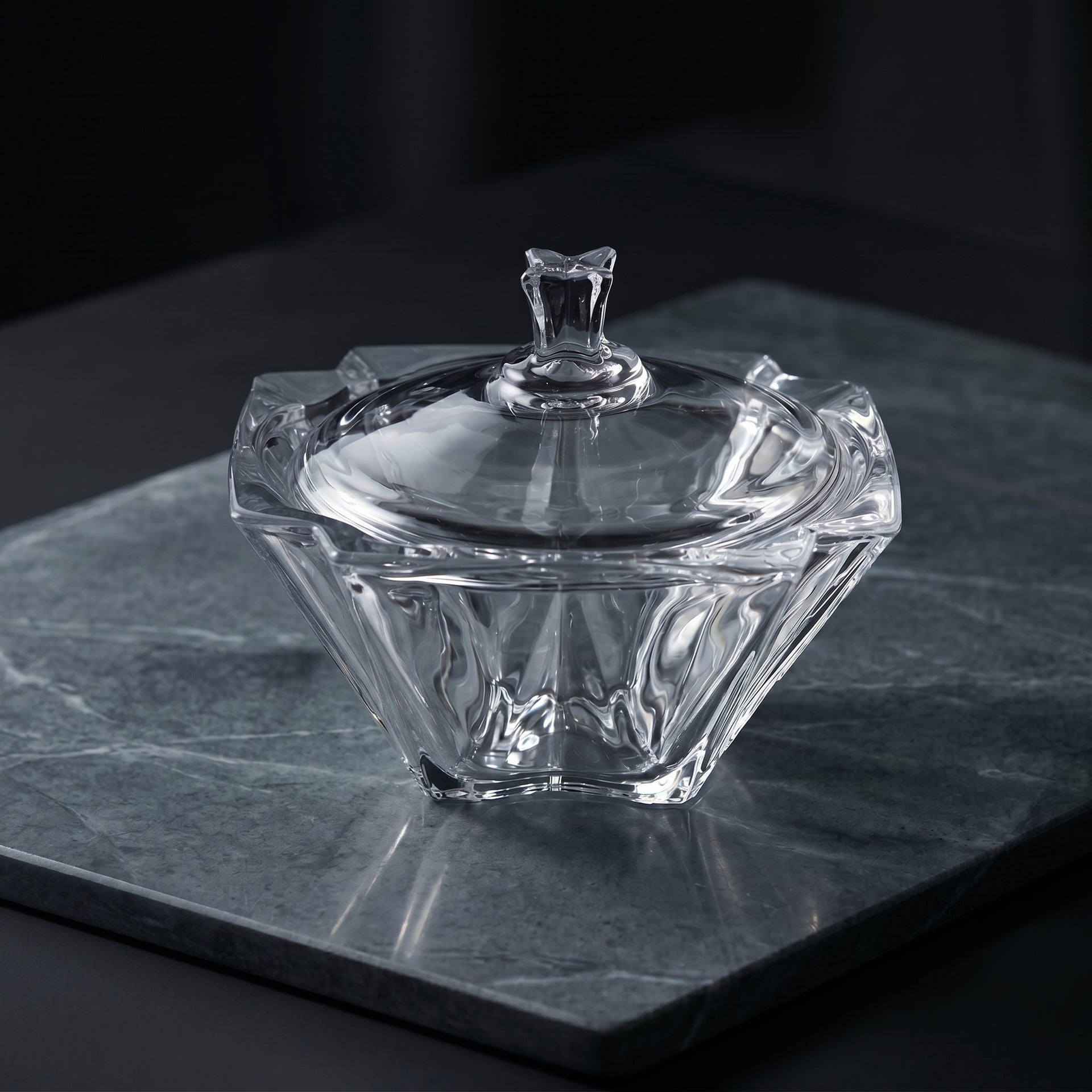 Clear Glass Candy Bowl by Zodiya