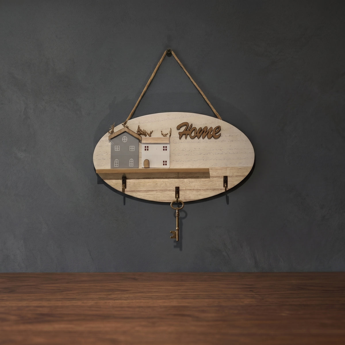 Hanging Wooden Key Holder By Zodiya