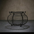 Black Metal Egg Basket by Zodiya