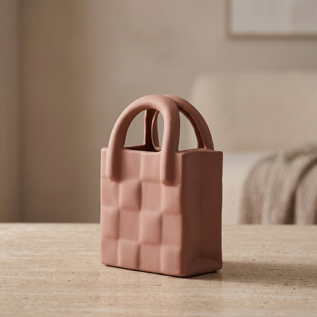Brick Colour Ceramic Bag Decor by Zodiya