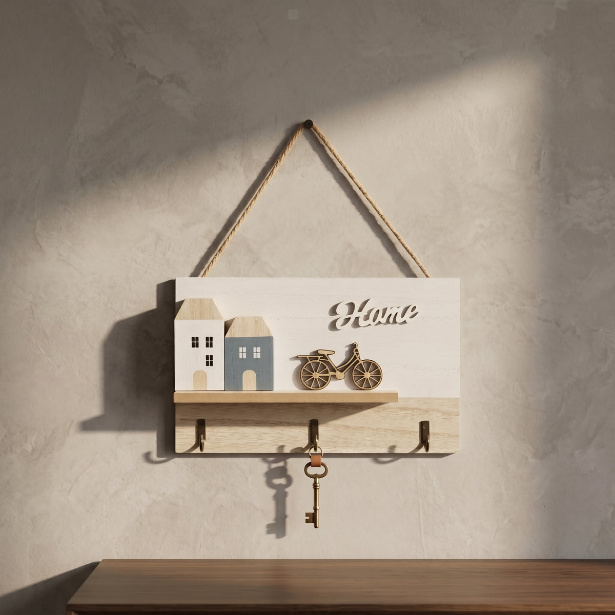 Square Wooden Key Holder By Zodiya