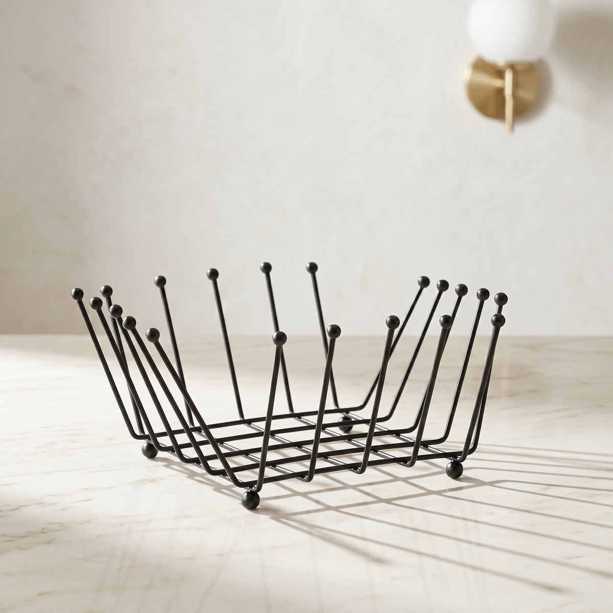 Black Counter Top Organiser Basket by Zodiya