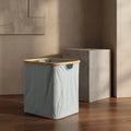 Light Blue Fabric Laundry Basket by Zodiya