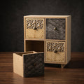 Geometric Wooden Jewellery Organiser Box by Zodiya