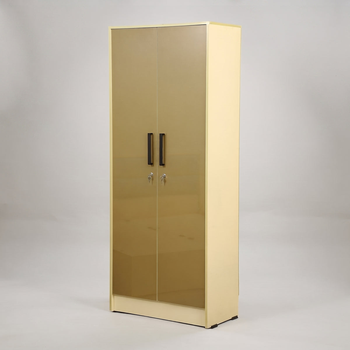 UltraGloss Cream 2 Door Wardrobe by Zodiya